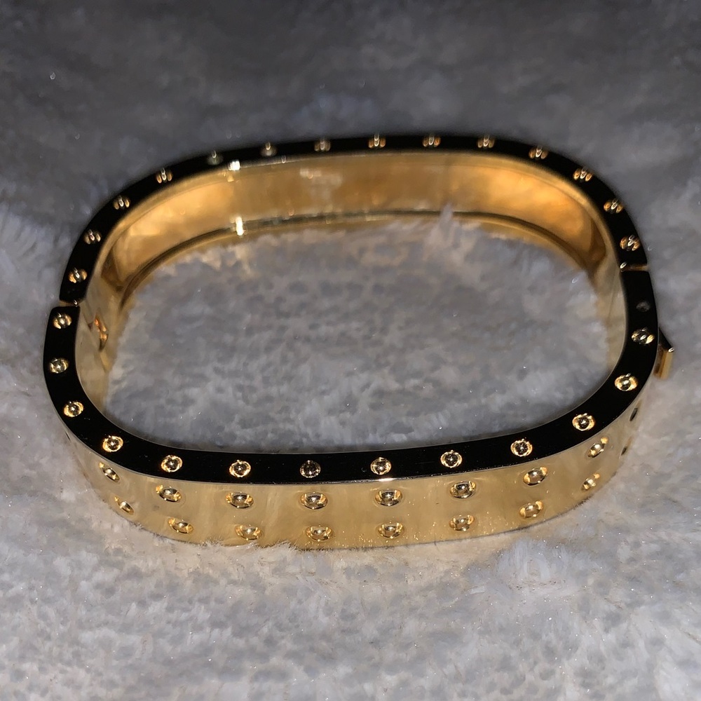 Lia Sophia Elegant Gold Imprint Studded Bracelet